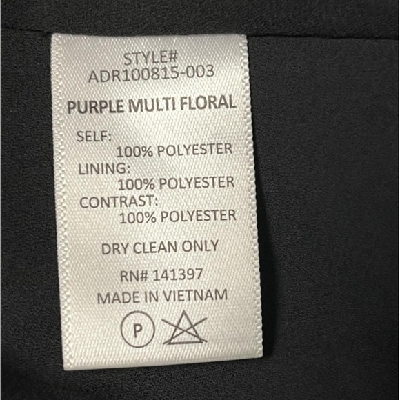 🪻ASTR THE LABEL Purple Floral Multi Vneck Ruched Front Midi Dress. XS. Good Cond - Picture 8 of 9